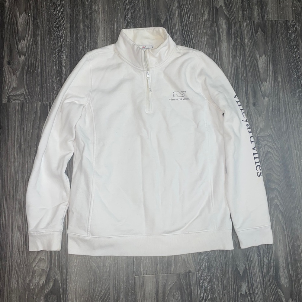 Vineyard Vines- white Quarter-Zip sweatshirt